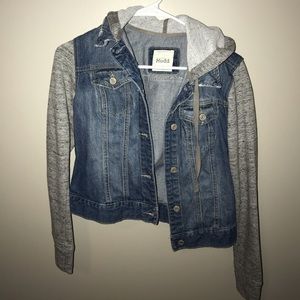 Jean Hooded Sweatshirt Jacket Mudd